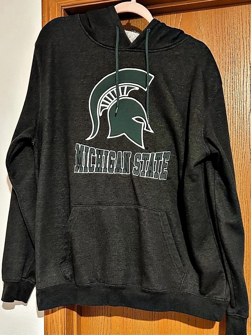 Colosseum Michigan State Spartans Pullover Hoodie Dark Gray & Green XL